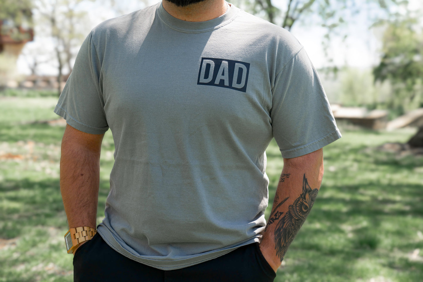 DAD LEFT CHEST DESIGN - COMFORT COLORS TSHIRT