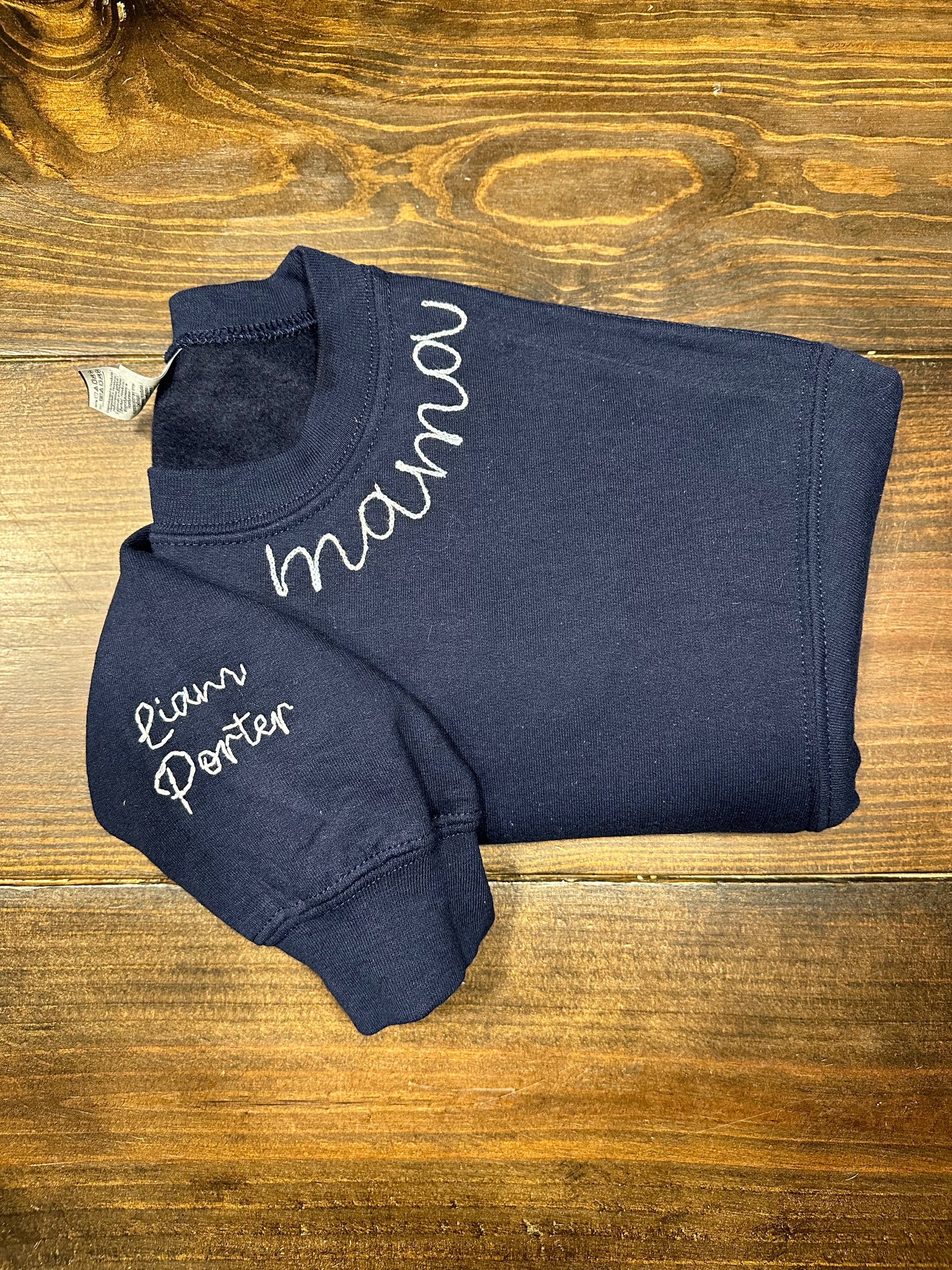 Embroidered sweatshirts custom deals